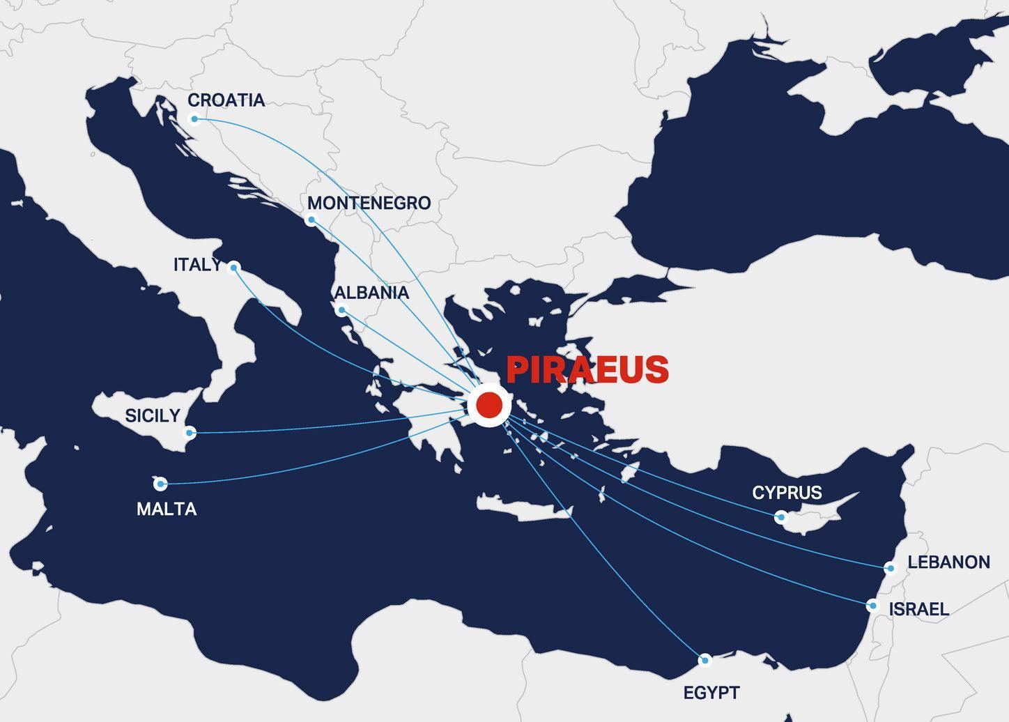 maps piraeus